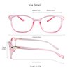 LifeArt Blue Light Blocking Glasses, Anti Eyestrain, Computer Reading Glasses, Gaming Glasses, TV Glasses for Women, Anti Glare (Clear Pink, 0.75 Magnification)