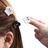 8Packs Mini Halloween Hair Clips,Spooky Cute Ghost Hair Accessories Acrylic Claw Clips Strong Hold Non Slip Hair Decorations for Women Girls (black and white)