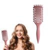 Curl Defining Brush, 2024 Best Curl Define Styling Brush for Curly Hair, Curly Hair Brush, Vented Hair Brush, Shaping and Defining Curls for Women (Pink)