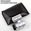 45X Mini Pocket Microscope Portable Magnifying Glass with 2 LED Lights for Jewelry Antiques