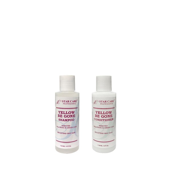 STAR CARE Yellow Be Gone 4oz/ 118ml (2 Pack - Shampoo & Conditioner)