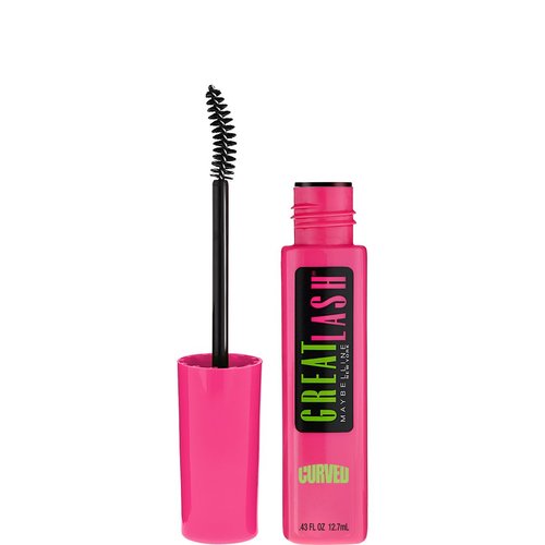 Maybelline New York Makeup Great Lash Curved Brush Washable Mascara, Blackest Black Mascara, 0.43 fl oz