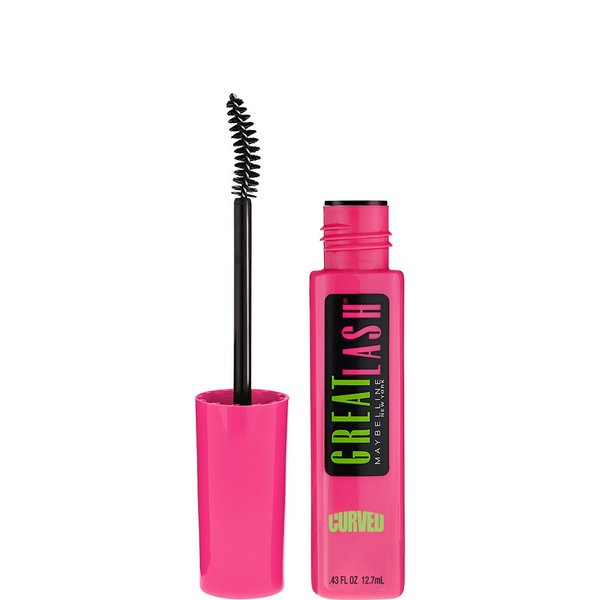 Maybelline New York Makeup Great Lash Curved Brush Washable Mascara, Blackest Black Mascara, 0.43 fl oz