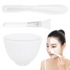 ANRONCH Silicone Face Mask Mixing Bowl Set, 3Pcs DIY Silicone Facial Mask Mixing Tool Kits with Mask Bowl and Stick -Cosmetic Beauty Tool for Home Salon