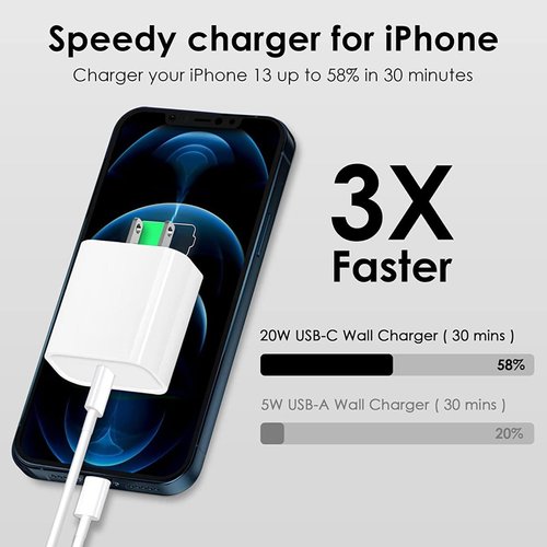 iPhone Charger Fast Charging,10 FT iPhone Charger [MFi Certified] 2Pack Long Charging Cable with 20W USB C Charger Block with USBC to Lightning Cable Compatible with iPhone 14 13 12 11 Pro Max Xr X 8