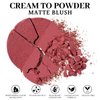 UCANBEMAKEUP Matte Cream-To-Powder Blush Makeup Palette, Highly Pigmented Lightweight Blush for Cheek and Eye, Blendable Flawless Velvety Coverage Face Blushes Make up 0.25 Ounce, Coral