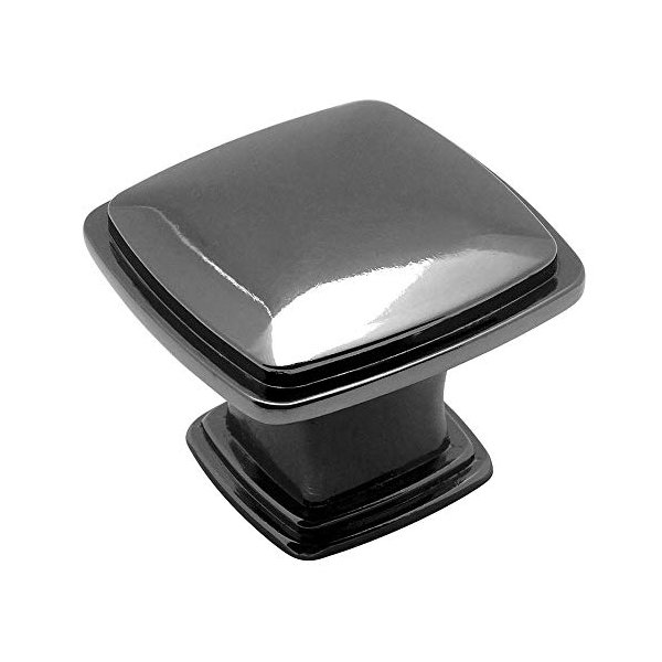 Cosmas 10 Pack 4391BN Black Nickel Modern Cabinet Hardware Knob - 1-1/4" Inch Square
