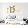 Custom Name Jungle Animal Wall Decal - Baby Custom Name Wall Decal - Animal Name Wall Sticker - Custom Animal Wall Art Decal - Wall Decal for Nursery Decoration (Wide 50"x21" Height)