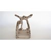 Generic Beige and brown splatter paint rectangle hair claw clip