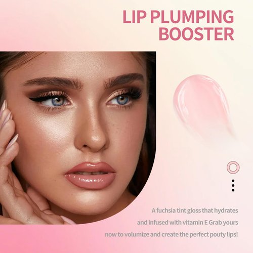 Liayozl Lip Plumper Gloss, Plumping Lip Oil with Chili Extract, Spicy Lip Plumper for Women Girls, Fuller Lips Instantly, Moisturizing, High-Shine and Moisturizing (01#)