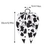 2pcs Cow Print Hair Band, Chic Milk Cow Ribbon Hair Ties Ropes Versatile and Comfortable Ponytail Holders for Women Girls