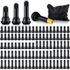 Frienda 100 Pcs Tire Valve Stems TR412 TR413 TR414 Rubber Black Rubber Snap-in Valve Stems Standard Length Replacement Tire Valve Stems for Car Tubeless Rim Holes Replacement