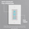 Homewerks 7150-11 Bathroom Fan LCD Control Switch with Fan Timer for 2-Function Switch