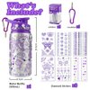 Gift for Girls, Decorate Your Own Water Bottle, Girls Water Bottles for School, Kids Water Bottle, Jewel Stickers for Kids Crafts, Stickers for Kids, Christmas Gifts for Girls Age 6 7 8 9 10（Purple）