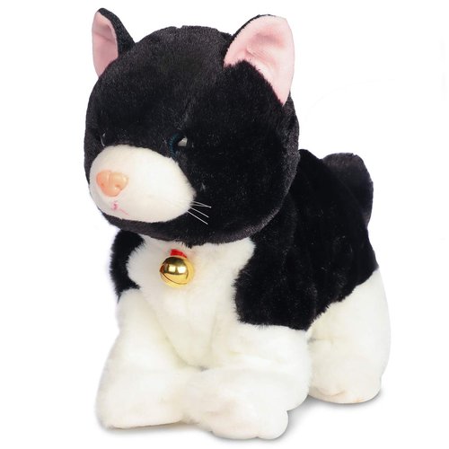 Smalody Interactive Plush Toys, Novelty Sound Control Electronic Cat Electronic Pets Robot Cat Gift for Children (Black)