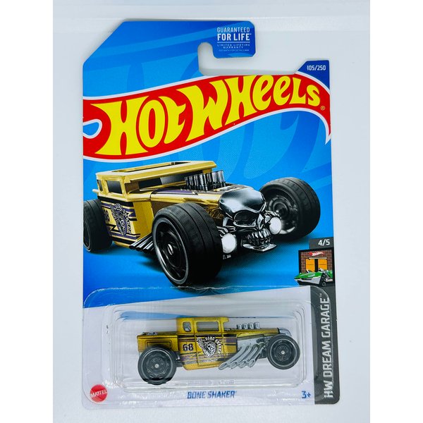 Hot Wheels 2022 - Bone Shaker - Gold - HW Dream Garage 4/5 - Skull Wing