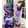 Purple Number 6 Balloons, 40 Inch Giant Number Balloons Foil Mylar Helium Purple Number 6 Balloons for 6th Birthday Party Supplies Anniversary Event Celebration Decorations