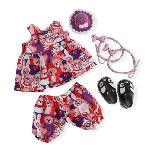 BlissfulPixie Handmade Waldorf Doll Clothes 12 inch Clothing Set with Pretty Box Girl Christmas Birthday Present-Alice's Clothes Accessories