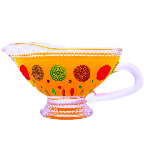 10 oz Gravy Boat - Vintage Textured Glassware - Elegant and Practical for Gravy, Salad Dressing, Sauces, Milk, Cream