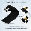 Sunny Black Flat Tips Hair Extensions Pre Bonded Flat Tip Hair Extensions Human Hair #1 Jet Black Hot Fusion Flat Tip Real Hair Extensions for Women 50g 18inch