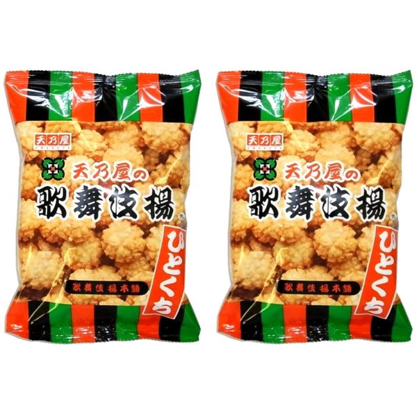 AMANOYA Kabukiage,Japanese Rice Cracker,Soy sauce taste,2 packs No.a181