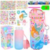 YIOTJUNL Decorate Your Own Water Bottle Kits for Girls Gifts Age 4-13, Mermaid Gem Crafts, Fun Arts and Crafts Gifts Toys for Girls Birthday Gift Christmas Gift, for 4 5 6 7 8 9 10 12 13 Year Kids.
