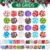 4 Boxes Christmas Glitter Nail Sequins Christmas Glitter for Resin Tumblers 3D Santa Claus Snowflake Elk Decals for Acrylic Nails for DIY Craft Christmas Winter Nail Decorations
