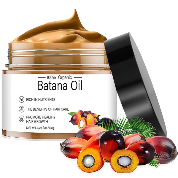 JOUCEMOO Raw Batana Oil for Hair Growth, 100% Pure Natural Batana Oil Dr. Sebi from Honduras, Unrefined Organic Batana Hair Oil, Prevent Hair Loss, Enhances Hair Thickness for Men&Women (4.23 fl oz)