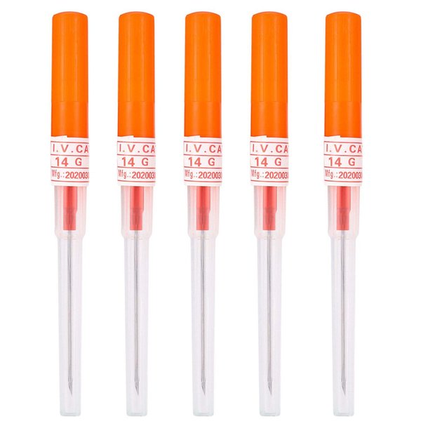 Piercing Needles,5PCS 14G IV Catheter Needles Kit Piercing for IV Start Kits,Ear Nose Piercing Needles Supply(14G)