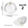 Evelots Clip On Shade for Ceiling Light Bulb or Lamp-2 Pack-Antique-Diamond Cut-Acrylic