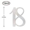 Silver Glitter 18th Birthday Centerpiece Sticks, 12-Pack Number 18 Table Topper Anniversary Party Decorations