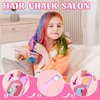 Hair Gem Stamper Kit with Temporary Hair Chalk,Washable Hair Chalk for Girls, Hair Styling Tool with Reusable Shining Diamonds Hair Color Dye, Gifts for Girls Ages 3 4 5 6 8-12