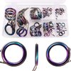 QualyQualy Fishing Rod Tip Repair Kit Fishing Pole Tip Replacement Kit Rainbow Laser Ceramic Ring Stainless Steel Fishing Rod Guides Repair Kit Single Foot 75Pcs