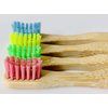 EcoFrenzy - Kids Bamboo Toothbrush - Child Size Soft BPA Free Color Safe Bristles (4 Pack)