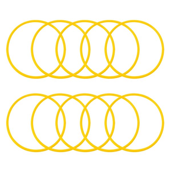 ONLYKXY 10pcs Silicone Hair Rubber Bands 5.5cm No-slip Soft Elastic Band Hair Ties Rubber Ring for Women Girls Braids Ponytails Sports Wet Hair Work Outs Hair Accessories (Yellow)