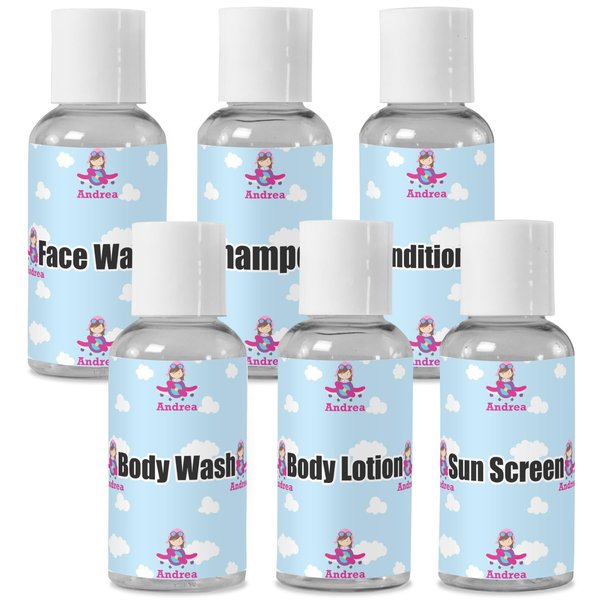YouCustomizeIt Personalized Airplane & Girl Pilot Travel Bottles