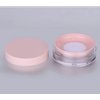 HLLMX 2 PCS Empty Loose Powder Container 10g Reusable Loose Powder Compact Case Make Compact Container DIY Makeup Powder Case with Sponge Powder PuffElasticated Net Sifter and Threaded Screw Lid(Black,Pink)