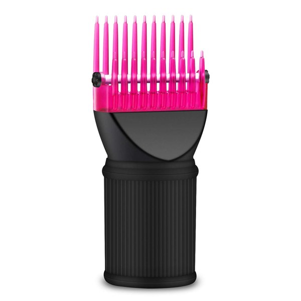 Segbeauty Hair Dryer Comb Attachment, Pink Detangling Blow Dryer Brush Attachment for Nozzle 1.57-1.97" Hair Dryer, Hairdressing Salon Tool for Smoothing Straightening Wavy Natural Frizzy Curly Hair