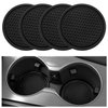 SINGARO Car Cup Coaster, 4PCS Universal Non-Slip Cup Holders Embedded in Ornaments Coaster, Car Interior Accessories, Black