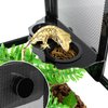 REPTI ZOO Magnetic Gecko Feeding Ledge, Acrylic Aboreal Feeding Ledge with 6PCS Cups, Strong Magnetic Reptile Ledge Gecko Food Ledge