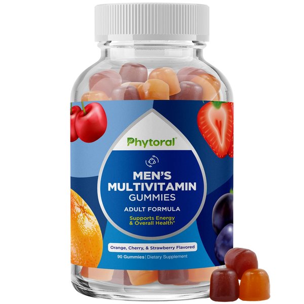 Natural Multivitamin for Men Gummies with Zinc - Men’s Multivitamin Gummy with Vitamin D C A & Biotin - Mens Multivitamins Gummies with Vitamin B6 & Vitamin B12 for Full Mens Health Supplement