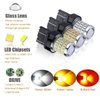 iBrightstar Newest 9-30V Super Bright Low Power 7443 7440 T20 LED Bulbs with Projector Replacement for Back Up Reverse Lights or Tail Brake Lights, Xenon White