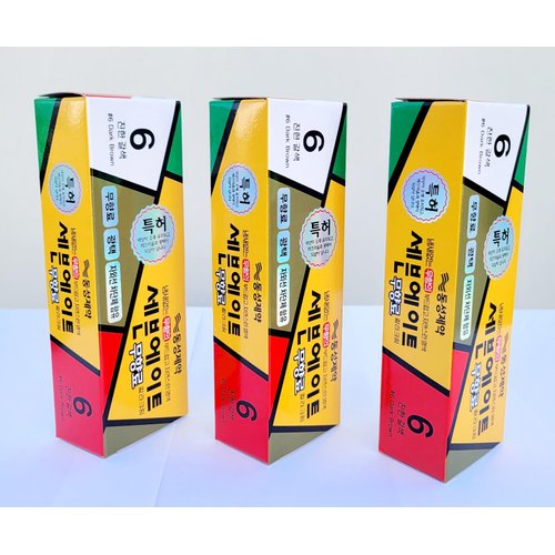 Dongsung Seven Eight Hair Dye Ammonia Free Creamy Type Hair Color 6 Dark Brown (Pack of 3)