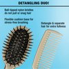 Conair Detangle & Style hair brush set - wide tooth comb and travel hair brush - Detangling Brush and Comb Set - Color at random - 2 Count
