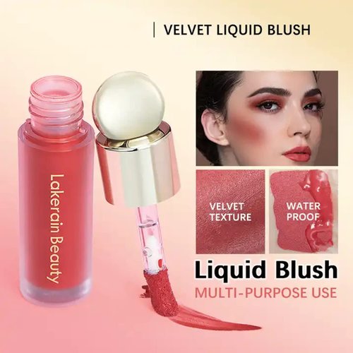 Liquid Blush Makeup，Soft Cream Liquid Blush Makeup Wand,Matte Creamy Blush for Cheeks,Cream Liquid Blush, Natural-looking, Smudge Proof, Long Lasting, Blendable Blush Stick Cosmetics (#3)