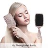 Hair Brush Paddle Comb Leopard Print Cheetah Rose Gold for Thick Hair & Anti Static Detangling