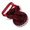 Zerodis Hijab for Women, Elegant Elastic Flexible Scarf Soft Silky Hot Rhinestones Bow Muslim Headband for Muslim Women(Red wine)