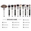 DUcare Professional Makeup Brushes set Panda Series Makeup Brush Set 31Pcs Kabuki Foundation Blending Face Powder Blush Concealers Eye Shadows With Leather Case Organizer