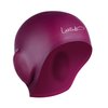 Swim Caps Ear Protection 3D - Swimming Cap for Women Men - Silicone Swim Cap Waterproof - Fits Long Hair & Short - Adult Swim Cap - Youth Swim Cap - Swim Hats (Windsor Wine)