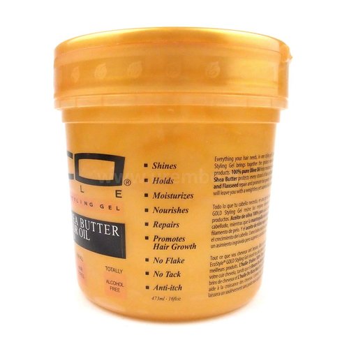 Eco Style Gold Olive Oil & Shea Butter & Black Castor Oil & Flaxseed 16oz 2 PACK